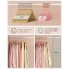imageSONGMICS Pack of 50 Coat Hangers HeavyDuty Plastic Hangers NonSlip SpaceSaving Clothes Hangers 02 Inches Slim 165 Inches Wide 360 Swivel Silver Hook Light and Dark Gray UCRP20G50Light Pink  Rose Gold