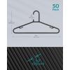 imageSONGMICS Plastic Hangers 50 Pack SpaceSaving Clothes Hangers Lightweight Hangers for Pants Coats Dresses White UCRP009W50Black