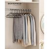 imageSONGMICS Plastic Hangers 50 Pack SpaceSaving Clothes Hangers Lightweight Hangers for Pants Coats Dresses White UCRP009W50Black