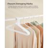 imageSONGMICS Plastic Hangers 50 Pack SpaceSaving Clothes Hangers Lightweight Hangers for Pants Coats Dresses White UCRP009W50White