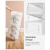 imageSONGMICS Shoe Boxes Pack of 12 Shoe Storage Organizers Stackable Clear Plastic Boxes for Closet Sneakers 91 x 131 x 56 Inches Fit up to US Size 11 Transparent and White ULSP12SWTTransparent  White