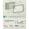imageSONGMICS Shoe Boxes Pack of 12 Shoe Storage Organizers Stackable Clear Plastic Boxes for Closet Sneakers 91 x 131 x 56 Inches Fit up to US Size 11 Transparent and White ULSP12SWTTransparent  Laurel Green