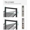 imageSONGMICS Shoe Rack 12Tier Shoe Organizer Metal Shoe Storage for Garage Entryway Set of 2 6Tier Stackable Shoe Shelf with Adjustable Flat or Angled Shelves Holds 4860 Pairs Black ULMR12BBlack