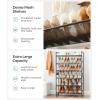imageSONGMICS Shoe Rack 8Tier Shoe Organizer Metal Rack for Garage Set of 2 4Tier Stackable Shelf with Adjustable Flat or Angled Shelves 3240 Pairs Ink Black ULMR08BCharcoal Gray