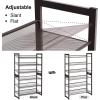 imageSONGMICS Shoe Rack 8Tier Shoe Organizer Metal Rack for Garage Set of 2 4Tier Stackable Shelf with Adjustable Flat or Angled Shelves 3240 Pairs Ink Black ULMR08BBronze