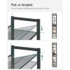imageSONGMICS Shoe Rack 8Tier Shoe Organizer Metal Rack for Garage Set of 2 4Tier Stackable Shelf with Adjustable Flat or Angled Shelves 3240 Pairs Ink Black ULMR08BCharcoal Gray
