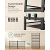imageSONGMICS Shoe Rack 8Tier Shoe Organizer Metal Rack for Garage Set of 2 4Tier Stackable Shelf with Adjustable Flat or Angled Shelves 3240 Pairs Ink Black ULMR08BInk Black
