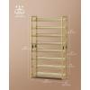 imageSONGMICS Shoe Rack 8Tier Shoe Organizer Metal Rack for Garage Set of 2 4Tier Stackable Shelf with Adjustable Flat or Angled Shelves 3240 Pairs Ink Black ULMR08BPale Gold