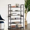 imageSONGMICS Shoe Rack 8Tier Shoe Organizer Metal Rack for Garage Set of 2 4Tier Stackable Shelf with Adjustable Flat or Angled Shelves 3240 Pairs Ink Black ULMR08BBronze
