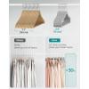 imageSONGMICS Velvet Hangers 30 Pack NonSlip Clothes Hangers Suit Hangers with Shoulder Notches Pants Bar 360 Swivel Hook SpaceSaving for Closet Ink Black UCRF029B03Dove Gray