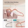 imageSONGMICS Velvet Hangers 30 Pack NonSlip Clothes Hangers Suit Hangers with Shoulder Notches Pants Bar 360 Swivel Hook SpaceSaving for Closet Ink Black UCRF029B03Light Pink