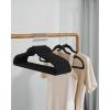 imageSONGMICS Velvet Hangers 30 Pack NonSlip Clothes Hangers Suit Hangers with Shoulder Notches Pants Bar 360 Swivel Hook SpaceSaving for Closet Ink Black UCRF029B03Black