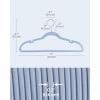 imageSONGMICS Velvet Hangers 30 Pack NonSlip Clothes Hangers Suit Hangers with Shoulder Notches Pants Bar 360 Swivel Hook SpaceSaving for Closet Ink Black UCRF029B03Pale Blue