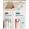 imageSONGMICS Velvet Hangers 30 Pack NonSlip Clothes Hangers Suit Hangers with Shoulder Notches Pants Bar 360 Swivel Hook SpaceSaving for Closet Ink Black UCRF029B03White