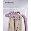 imageSONGMICS Velvet Hangers 30 Pack NonSlip Clothes Hangers Suit Hangers with Shoulder Notches Pants Bar 360 Swivel Hook SpaceSaving for Closet Ink Black UCRF029B03Pale Purple