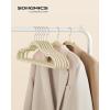 imageSONGMICS Velvet Hangers 30 Pack NonSlip Clothes Hangers Suit Hangers with Shoulder Notches Pants Bar 360 Swivel Hook SpaceSaving for Closet Ink Black UCRF029B03Sandy Beige