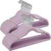 imageSONGMICS Velvet Hangers 30 Pack NonSlip Clothes Hangers Suit Hangers with Shoulder Notches Pants Bar 360 Swivel Hook SpaceSaving for Closet Ink Black UCRF029B03Pale Purple