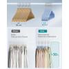 imageSONGMICS Velvet Hangers 30 Pack NonSlip Clothes Hangers Suit Hangers with Shoulder Notches Pants Bar 360 Swivel Hook SpaceSaving for Closet Ink Black UCRF029B03Pale Blue