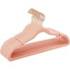 imageSONGMICS Velvet Hangers 30 Pack NonSlip Clothes Hangers Suit Hangers with Shoulder Notches Pants Bar 360 Swivel Hook SpaceSaving for Closet Ink Black UCRF029B03Light Pink
