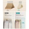 imageSONGMICS Velvet Hangers 30 Pack NonSlip Clothes Hangers Suit Hangers with Shoulder Notches Pants Bar 360 Swivel Hook SpaceSaving for Closet Ink Black UCRF029B03Sandy Beige