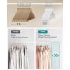 imageSONGMICS Velvet Hangers 30 Pack NonSlip Clothes Hangers Suit Hangers with Shoulder Notches Pants Bar 360 Swivel Hook SpaceSaving for Closet Ink Black UCRF029B03White