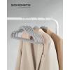 imageSONGMICS Velvet Hangers 30 Pack NonSlip Clothes Hangers Suit Hangers with Shoulder Notches Pants Bar 360 Swivel Hook SpaceSaving for Closet Ink Black UCRF029B03Dove Gray