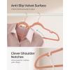 imageSONGMICS Velvet Hangers 30 Pack NonSlip Clothes Hangers Suit Hangers with Shoulder Notches Pants Bar 360 Swivel Hook SpaceSaving for Closet Ink Black UCRF029B03Light Pink