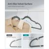 imageSONGMICS Velvet Hangers 30 Pack NonSlip Clothes Hangers Suit Hangers with Shoulder Notches Pants Bar 360 Swivel Hook SpaceSaving for Closet Ink Black UCRF029B03Gray