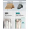 imageSONGMICS Velvet Hangers 30 Pack NonSlip Clothes Hangers Suit Hangers with Shoulder Notches Pants Bar 360 Swivel Hook SpaceSaving for Closet Ink Black UCRF029B03Gray