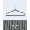 imageSONGMICS Velvet Hangers 30 Pack NonSlip Clothes Hangers Suit Hangers with Shoulder Notches Pants Bar 360 Swivel Hook SpaceSaving for Closet Ink Black UCRF029B03Gray