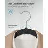 imageSONGMICS Velvet Hangers 30 Pack NonSlip Clothes Hangers Suit Hangers with Shoulder Notches Pants Bar 360 Swivel Hook SpaceSaving for Closet Ink Black UCRF029B03Black