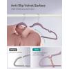 imageSONGMICS Velvet Hangers 30 Pack NonSlip Clothes Hangers Suit Hangers with Shoulder Notches Pants Bar 360 Swivel Hook SpaceSaving for Closet Ink Black UCRF029B03Pale Purple