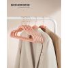 imageSONGMICS Velvet Hangers 30 Pack NonSlip Clothes Hangers Suit Hangers with Shoulder Notches Pants Bar 360 Swivel Hook SpaceSaving for Closet Ink Black UCRF029B03Light Pink
