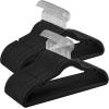imageSONGMICS Velvet Hangers 30 Pack NonSlip Clothes Hangers Suit Hangers with Shoulder Notches Pants Bar 360 Swivel Hook SpaceSaving for Closet Ink Black UCRF029B03Black