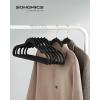 imageSONGMICS Velvet Hangers 30 Pack NonSlip Clothes Hangers Suit Hangers with Shoulder Notches Pants Bar 360 Swivel Hook SpaceSaving for Closet Ink Black UCRF029B03Black