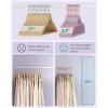 imageSONGMICS Velvet Hangers Set of 50 Clothes Hanger with Rose Gold Swivel Hook NonSlip and SpaceSaving 02Inch Thick 171Inch Long for Coat Shirt Dress Pants Tie Coral Pink UCRF21PK50Rose Gold  Lavender Purple