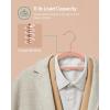 imageSONGMICS Velvet Hangers Set of 50 Clothes Hanger with Rose Gold Swivel Hook NonSlip and SpaceSaving 02Inch Thick 171Inch Long for Coat Shirt Dress Pants Tie Coral Pink UCRF21PK50Rose Gold  Coral Pink