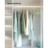imageSONGMICS Velvet Hangers Set of 50 Clothes Hanger with Rose Gold Swivel Hook NonSlip and SpaceSaving 02Inch Thick 171Inch Long for Coat Shirt Dress Pants Tie Coral Pink UCRF21PK50Rose Gold  Lime Green