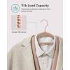 imageSONGMICS Velvet Hangers Set of 50 Clothes Hanger with Rose Gold Swivel Hook NonSlip and SpaceSaving 02Inch Thick 171Inch Long for Coat Shirt Dress Pants Tie Coral Pink UCRF21PK50Rose Gold  Caramel Brown