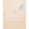 imageSONGMICS Velvet Hangers Set of 50 Clothes Hanger with Rose Gold Swivel Hook NonSlip and SpaceSaving 02Inch Thick 171Inch Long for Coat Shirt Dress Pants Tie Coral Pink UCRF21PK50Rose Gold  Cloud White