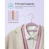 imageSONGMICS Velvet Hangers Set of 50 Clothes Hanger with Rose Gold Swivel Hook NonSlip and SpaceSaving 02Inch Thick 171Inch Long for Coat Shirt Dress Pants Tie Coral Pink UCRF21PK50Rose Gold  Lavender Purple