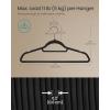 imageSONGMICS Velvet Hangers Set of 50 Clothes Hanger with Rose Gold Swivel Hook NonSlip and SpaceSaving 02Inch Thick 171Inch Long for Coat Shirt Dress Pants Tie Coral Pink UCRF21PK50Black  Ink Black