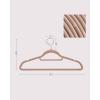 imageSONGMICS Velvet Hangers Set of 50 Clothes Hanger with Rose Gold Swivel Hook NonSlip and SpaceSaving 02Inch Thick 171Inch Long for Coat Shirt Dress Pants Tie Coral Pink UCRF21PK50Rose Gold  Caramel Brown