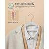 imageSONGMICS Velvet Hangers Set of 50 Clothes Hanger with Rose Gold Swivel Hook NonSlip and SpaceSaving 02Inch Thick 171Inch Long for Coat Shirt Dress Pants Tie Coral Pink UCRF21PK50Rose Gold  Cloud White