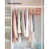 imageSONGMICS Velvet Hangers Set of 50 Clothes Hanger with Rose Gold Swivel Hook NonSlip and SpaceSaving 02Inch Thick 171Inch Long for Coat Shirt Dress Pants Tie Coral Pink UCRF21PK50Rose Gold  Coral Pink