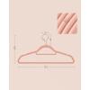 imageSONGMICS Velvet Hangers Set of 50 Clothes Hanger with Rose Gold Swivel Hook NonSlip and SpaceSaving 02Inch Thick 171Inch Long for Coat Shirt Dress Pants Tie Coral Pink UCRF21PK50Rose Gold  Coral Pink