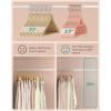 imageSONGMICS Velvet Hangers Set of 50 Clothes Hanger with Rose Gold Swivel Hook NonSlip and SpaceSaving 02Inch Thick 171Inch Long for Coat Shirt Dress Pants Tie Coral Pink UCRF21PK50Rose Gold  Coral Pink