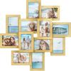 imageSONGMICS 4x6 Collage Picture Frames 12Pack Photo Collage Frame for Wall Decor Glass Front Assembly Required Rustic BrownPale Gold