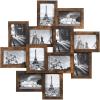 imageSONGMICS 4x6 Collage Picture Frames 12Pack Photo Collage Frame for Wall Decor Glass Front Assembly Required Rustic BrownRustic Brown