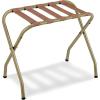 imageSONGMICS Luggage Rack Pack of 2 Luggage Racks for Guest Room Suitcase Stand Steel Frame Foldable for Bedroom Black URLR64B2Golden